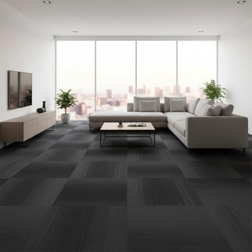 Petgrow Black Irregular Gradient Carpet Tiles 24