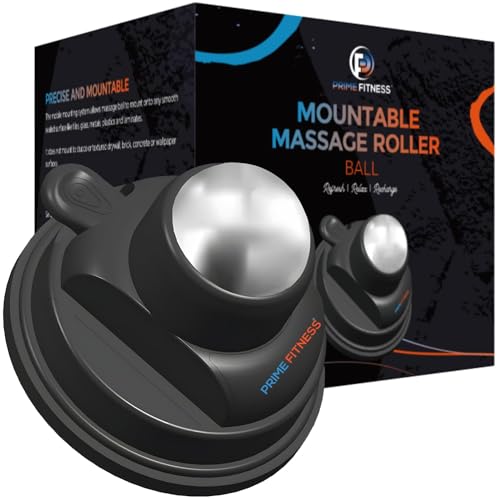 PRIME Fitness wall Mounted Massage Ball | Cold Therapy | wall Mounted Back Massager | cryo Stick | Relieve Muscle Pain (360 Wall Massager)