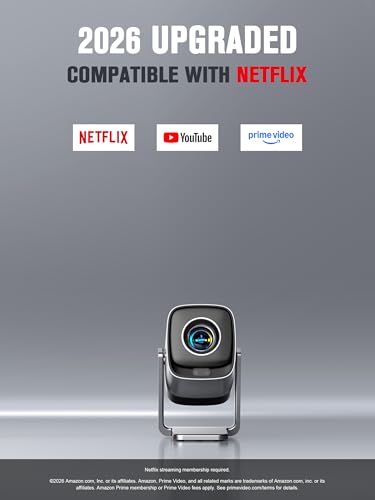 [Compatible with Netflix & TOF Real-time Focus]Mini Projector with WiFi and Bluetooth, XuanPad 3000 ANSI Native 1080P Smart Projector, Dolby Audio & Keystone, 210° Rotatable Stand Projector(Upgraded) - image 4