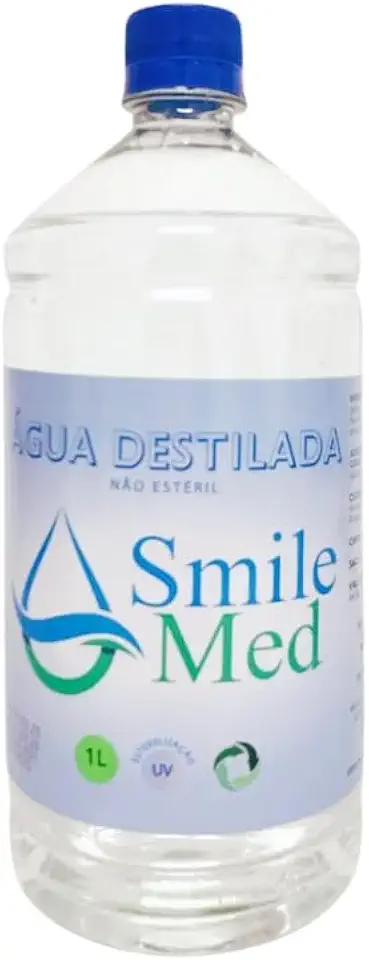 Água Destilada, Uso em Aautoclave e Aparelhos CPAP, Frasco com 1 Litro