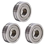 Helilyco Schweißdraht-Zuführrolle für MIG-Schweißgerät, K-Typ 0,8–1,0 mm, 30 x 10 x 10 mm, Lagerstahl, Silber, 3 Stück