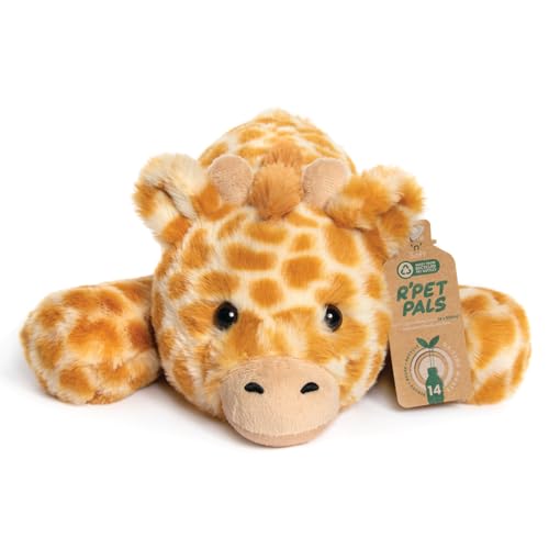 Lesser & Pavey Rpet Pals Gina Laying Giraffe Teddy For Kids | Made Up of Recycled Bottles | Stuffed Animal Soft Toys | Ideal For Birthday or Baby Gift Brown With White Spots