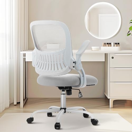 Sweetcrispy Office Computer Desk Chair, Ergonomic Mid-Back Mesh R...