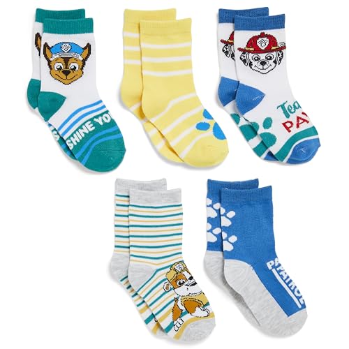 Nickelodeon Boys Paw Patrol 5 Pack Crew Socks