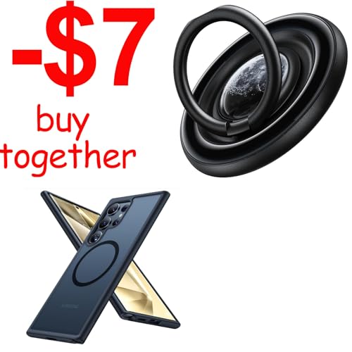 Magnetic Case & Magnetic Phone Grip Ring Holder Kickstand