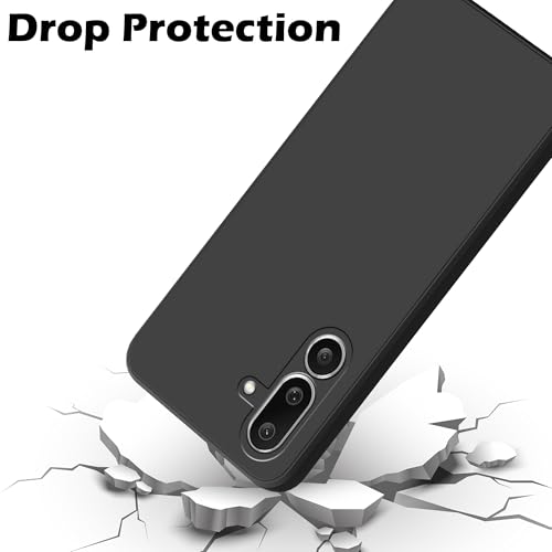 Image of amazon basics Back Cover for Samsung Galaxy M56 5G / Galaxy F56 5G | Ultra Slim Soft Rubberised Case | Matte Silicone Flexible Mobile Case | Camera Protection - Black