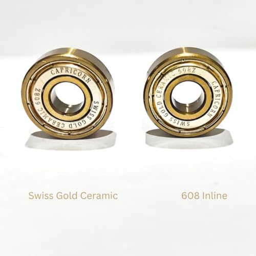 Image of Professional Swiss Gold Ceramic Bearings -quad,inline. (608)