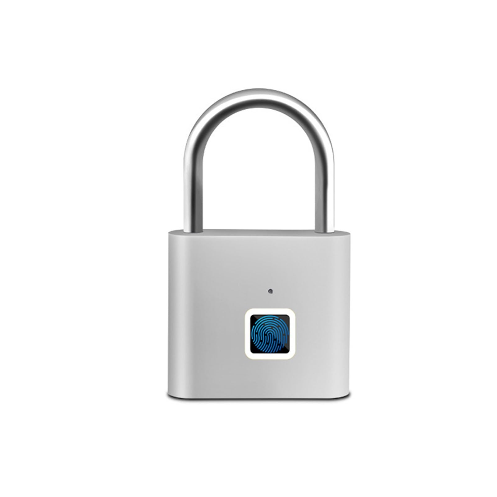 DIGNIFE Smart Door Lock, Smart Fingerprint Padlock Keyless Waterproof Biometric Lock for Gym and Gate(Silver)