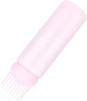 Root Comb Applicator Bottle - Plastic Liquid Dispenser Nozzle, Squeeze Tube, Empty Scalp Comb Bottle | Safe and Non-Toxic Hair Color Tools, Dye Oil Applicator Holder for Barbershop, Beauty Salon, Home