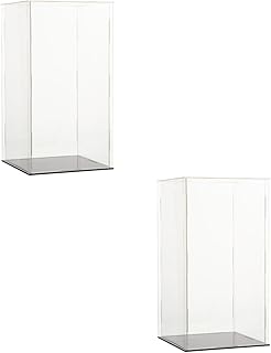 Toyvian 2 Peças Caixa De Exibição Para Carro Hud Transparente Suporte De Exibição De Figura De Ação Estojo Organizador De Cubo Suporte De Exibição De Vidro De Tiro Rack De Exibição De