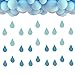 Timoo Raindrop Garland Decorations, Blue Paper Garland Decorations for Nursery Decor, April Showers, Baby Shower
