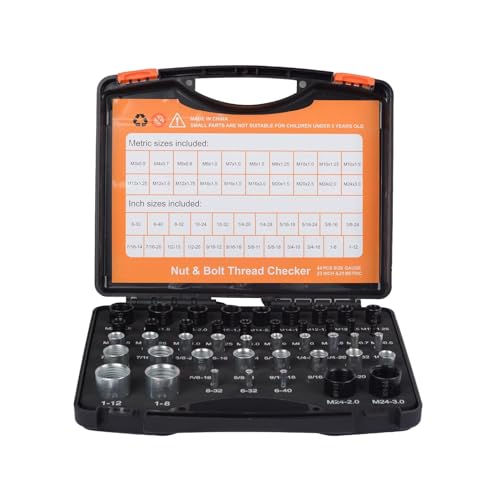 21Pcs Thread Checker Set for Bolt Gauges Size Threaded Hole Thread Gauge Size Identifier Thread