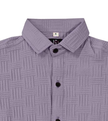 Image of Zilcon Boys Button Down chatai Shirt Long Sleeve Boys Summer Winter Outfits Size 3-16 Years (in, Age, 5 Years, 6 Years, Regular, Purple)