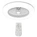 Lixada Deckenventilator mit Beleuchtung LED-Licht Einstellbare Windgeschwindigkeit Dimmbar mit Fernbedienung 36W Moderne LED-Deckenleuchte für Schlafzimmer Wohnzimmer Esszimmer, Weiß