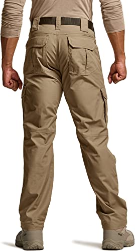 Image of CQR Men's Tactical Pants, Water Resistant Ripstop Cargo Pants, Lightweight EDC Work Hiking Pants, Outdoor Apparel