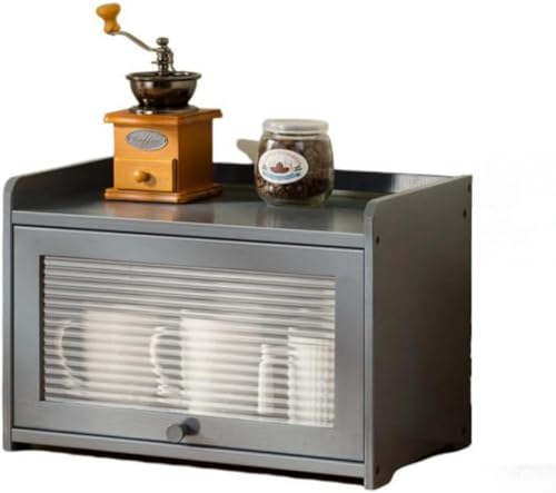 AOBOPO竹製卓上食器棚 キッチン収納キャビネット 食器/カップ/ボウル/箸保管 大容量防塵 安定組み立て式 家庭用キッチンカウンター