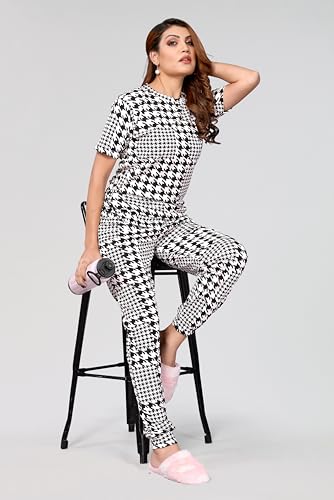 Image of VJ Fashion Women's Cotton Lycra Tie-Dye Payjama Set|Co-ord set|Night Suit Set |Night Dress |Lounge Wear|Full Pair Set for Women Night Dress