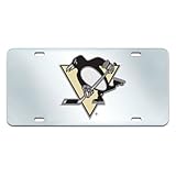 FANMATS NHL Pittsburgh Penguins Plastic License Plate (Inlaid)