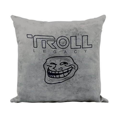 Fabulous Housse de Coussin Similicuir Gris - Troll Legacy Parodie Film Science Fiction Meme - 40 x 40 cm Toucher Cuir