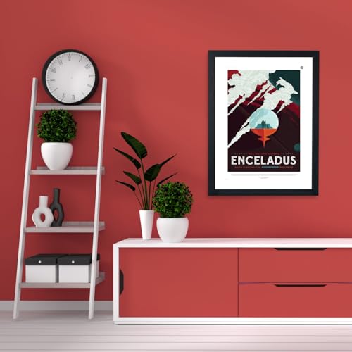 Affiche Encelade NASA Spiffing Prints Poster Spatial Encadré Medium - 4