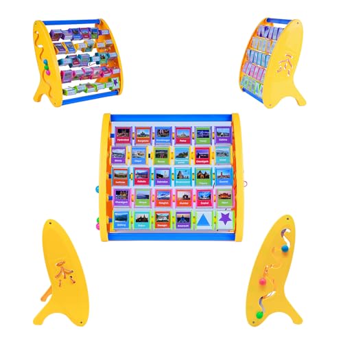 Image of FLYI STEM 3-in-1 Educational Toy Set for Kids, Learn States & Capitals Name with Images, Age 3+ Years Learning Shelf Toys, Activity Toy, Lacing & Tracing Toy, Montessori