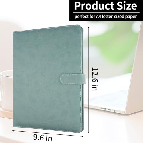 image for MOWPOG Professional Padfolio with Clipboard, Faux Leather Portfolio Fo