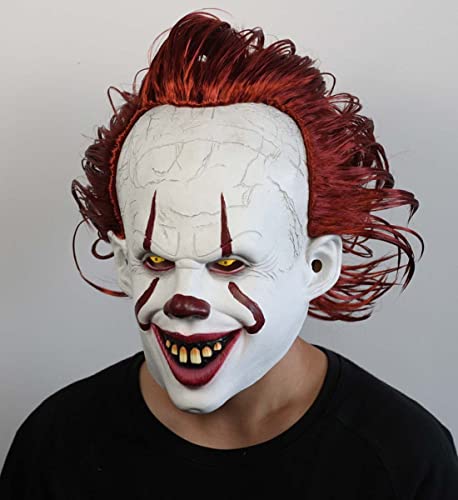 SHIFANQI Scary Clown Mask Creepy IT Mask for Adult Halloween Cosplay Costume Horror Halloween Mask Party Decoration Prop Accessory - Image 2