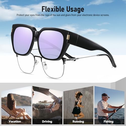 Image of HAOLOTA Polarized Sunglasses for Men Women Designer Driving Glasses Lightweight UV400 Protection