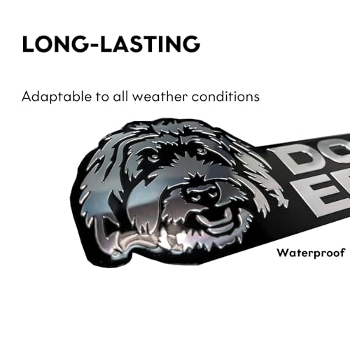 Image of Doodle Dog Edition 3D Car Badge, Laser Cutting Metal Emblem, Cute Dogs Decals