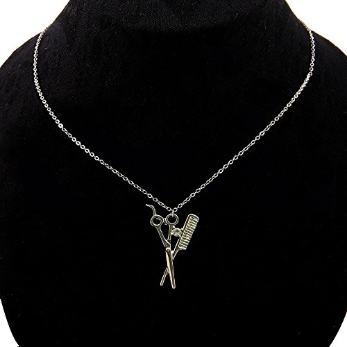 Preisvergleich Produktbild Neu: Modeschmuck Halskette Schere Strass Anhänger