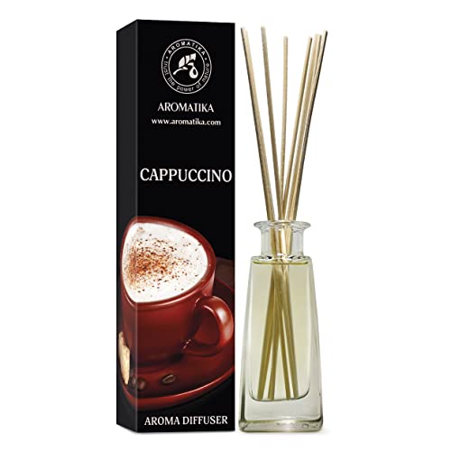 Raumduft Diffuser Cappuccino 100ml - Duftdiffusor mit Stäbchen - Duft der Kaffeebohnen - Raumbeduftung - Zimmerduft - Raumluft - Aromadiffusers - Lufterfrischer - Reed Diffuser