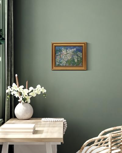 Image of HUARCEY Gold Framed Vintage Wall Art for Living Room, Flowers Painting Canvas Prints Shelf Decor for Kitchen, Van Gogh Bedroom Wall Art, Christmas Gifts for Friends or Family ( Chestnut Branches 8 inchx10 inch )
