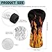 ELEQIN Leather Headcovers Flame Fire Golf Club Head Covers for Hybrid Fairway 3/5 Woods Driver Outdoors Sports Golf Accessories for Women Men Golfers Spring Summer Fall Winter Use