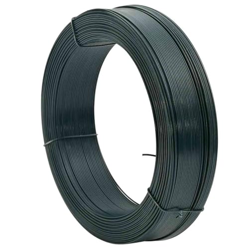 Mokuyary Fil de Liaison de clôture 250 m 0,9/1,4 mm Acier Vert noirâtre pour Jardin, Bricolage