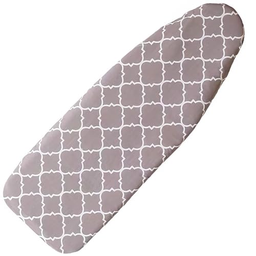 Voarge Premium Ironing Board Cover with Padded Cotton, Thick Felt for Scorch and Stain Resistance, 130 x 48cm, Multicolour, Geometric Design