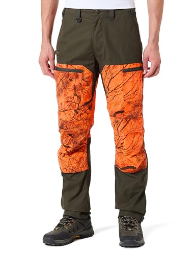 Pantalon Fjallraven Drev Hybrid M taille 48 pour chasse active en forêt dense camouflage orange