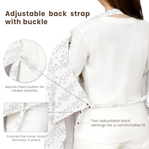 Image of Konssy Muslin Nursing Cover Up for Breastfeeding with Rigid Hoop