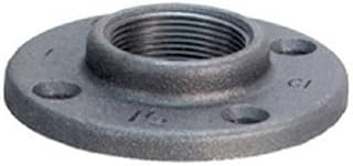 Anvil 8700164000, Malleable Iron Pipe Fitting, Floor Flange, 1-1/4" NPT Female, Black Finish