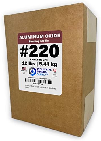Aluminum Oxide - 12 LBS - Sand Blasting Abrasive Media for Sandblasters, Sandblast Guns and Blast Cabinets (#220 (Extra Fine)), Brown