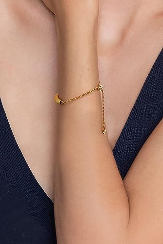 Image of Gold Pencil Bangle Bracelet Adjustable Slider Chain Bracelet Back To School Jewelry