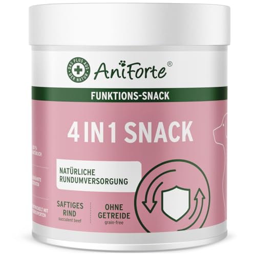 AniForte 4in1 Snack für Hunde 300g - Natürliche Rundumversorgung für Gelenke, Immunsystem, Verdauung...