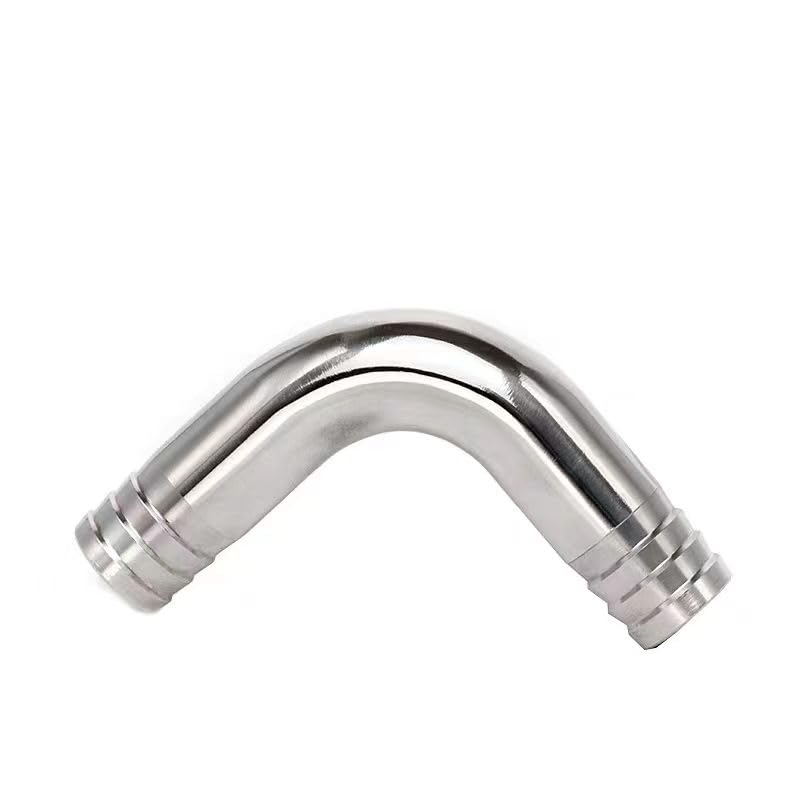 Codos de acero inoxidable, Accesorio de tubería codo sanitario 90 grados acero inoxidable 304 con púas 19/25/32/38/45/51/57/63/76/89 mm diámetro interior, 1 unidad(108mm)