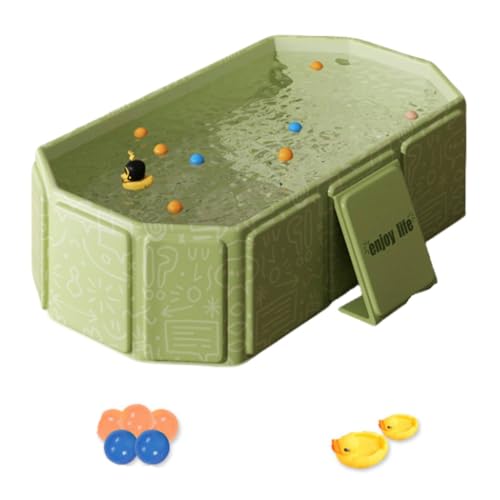 TAYTHIベビーバス 折りたたみ 大きめ コンパクト ベビー 赤ちゃん 子供 沐浴 お風呂 子供用風呂 子供用折りたたみバスタブ ベビー一体型バスタブ折りたたみ式ベビーバス 子供用浴槽 折り畳み 省スペース 収納簡単 組立不要 (グリーン)