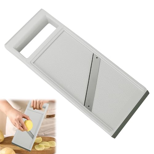 Handheld Mandoline Vegetable Slicer,Stainless Steel Mandoline Grater for Food Vegetables Fruits Potato Cheese Cucumber Quick Slicing Knife(Green)