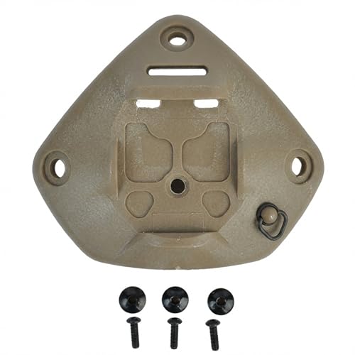 DLP Tactical Universal NVG Mount Shroud – Fits 1-Hole & 3-Hole Helmets – ACH MICH OPS-Core Fast Crye AirFrame – Wilcox Norotos Compatible – for Night Vision Headlamps Cameras (Tan)