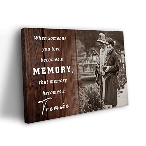 DOARTDO Personalized Memorial Canvas Wall Art Photo Canvas Prints Custom Memory Poster Memorial Gift for Loss Of Mom Dad Grandmother Grandpa (Custom -03, 8x12inch)