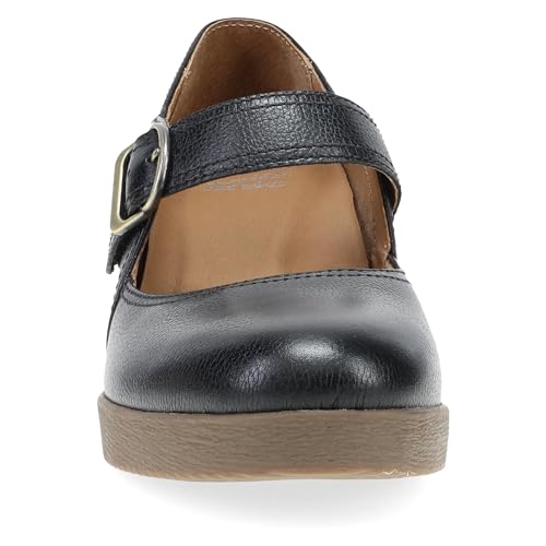 Dansko Sandy Wedge Mary Jane for Women - Durable Waterproof Leathers and Leather-Stacked Heel - Adjustable Hook & Loop Strap with Buckle Detail4