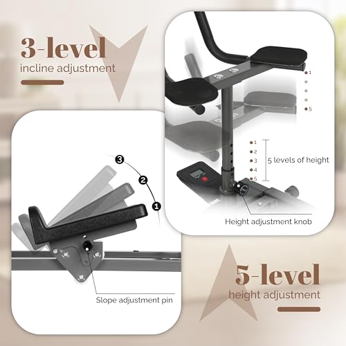 Image of EVERYMATE Exercise Crawler Machine, Spine Twist and Stretch Trainer, Full Body Cardio Machine, Builds Core Strength, Home Gym Equipment with Adjustable Hand Grips & Knee Support