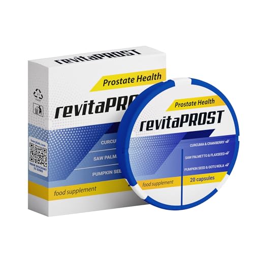 RevitaPROST Original Cápsulas Extracto de Semilla de Calabaza Saw Palmet, Cúrcuma 20 Unidades