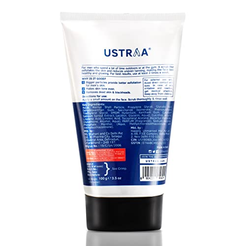 Ustraa De -Tan Face Scrub -100g & Night Cream - De-tan and Anti-aging - 50g - Image 3